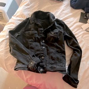Black wash denim jacket